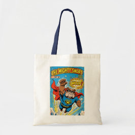 Bulldog Superhero Flying with Cape Tragetasche