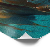 Bulldog swimming in water 001 poster (Ecke)