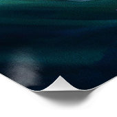 Bulldog swimming in water 002 poster (Ecke)