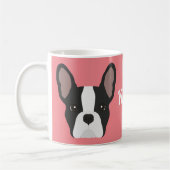 Bulldog-Tasse in Schwarz und Weiß Kaffeetasse (Links)