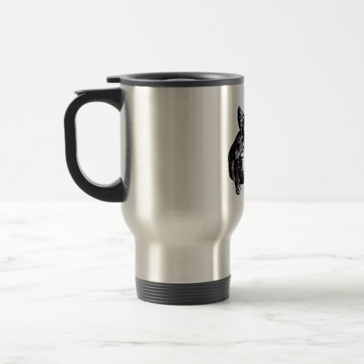 Bulldog-Tasse Reisebecher (Links)