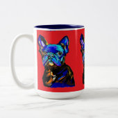 Bulldog-Tasse Zweifarbige Tasse (Links)