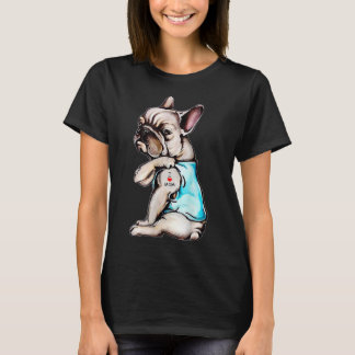 Bulldog Tattoo I Liebe Mama Funny Dog Mother' T-Shirt