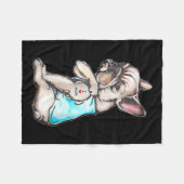 Bulldog Tattoo I Liebe Mama Funny Dog Mütter Fleecedecke (Vorderseite (Horizontal))