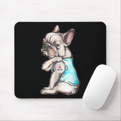 Bulldog Tattoo I Liebe Mama Funny Dog Mütter Mousepad (Mit Mouse)