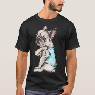 Bulldog Tattoo I Liebe Mama Funny Dog Mütter T-Shirt