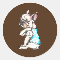 Bulldog Tattoo I Liebe Mama Funny Dog