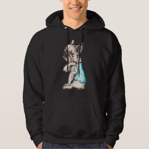 Bulldog Tattoo I Liebe Mama Hund Muttertag Hoodie
