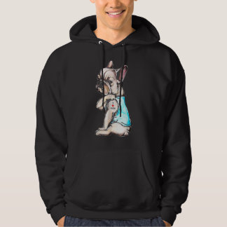 Bulldog Tattoo I Liebe Mama Hund Muttertag Hoodie