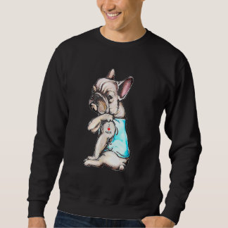 Bulldog Tattoo I Liebe Mama Hund Muttertag Sweatshirt