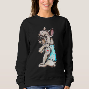 Bulldog Tattoo I Liebe Mama Hund Muttertag Sweatshirt