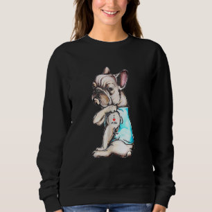 Bulldog Tattoo I Liebe Mama Hund Muttertag Sweatshirt