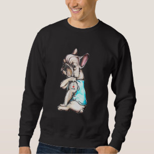 Bulldog Tattoo I Liebe Mama Hund Muttertag Sweatshirt