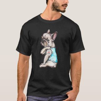Bulldog Tattoo I Liebe Mama Hund Muttertag T-Shirt