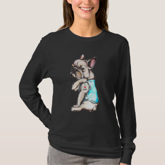 Bulldog Tattoo I Liebe Mama Hund Muttertag T-Shirt