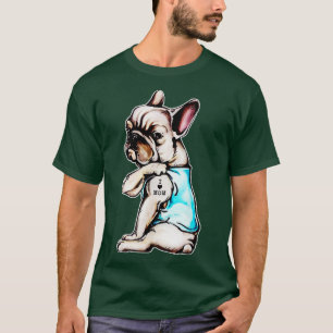 Bulldog Tattoo I Liebe Mama T-Shirt