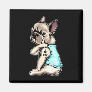 Bulldog Tattoos I Liebe Vater Sitzende Gift Fett Magnet