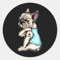 Bulldog Tattoos I Liebe Vater Sitzende Gift Fett