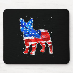 Bulldog Tie Dye Amerikanische Flagge Patriotisch 4 Mousepad