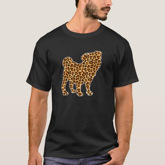 Bulldog-Tier-Print Leopard-Mädchen Frauen für T-Shirt (Vorderseite)