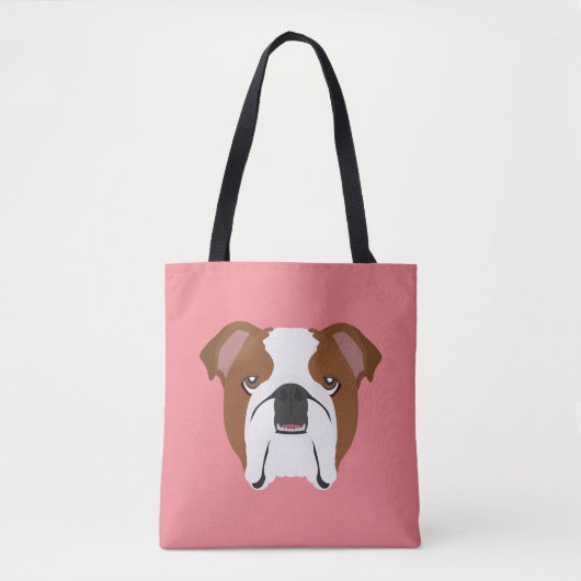 Bulldog Tote Tasche (Vorderseite)