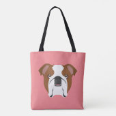 Bulldog Tote Tasche (Rückseite)