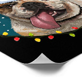 Bulldog Tragen von Weihnachtsmannmütze Xmas - Bull Poster (Ecke)