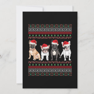 Bulldog Ugly Christmas Mitteilungskarte