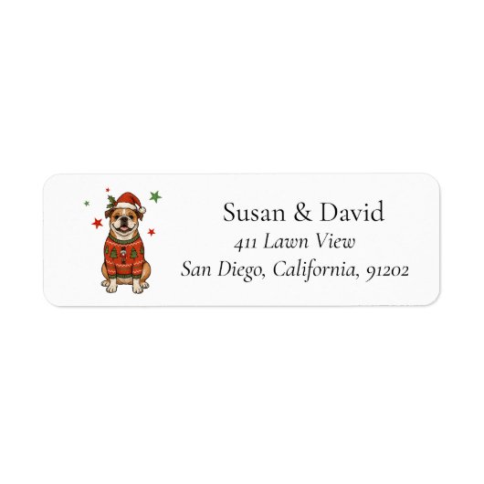 Bulldog Ugly Sweater Pet Dog Christmas (Vorne)