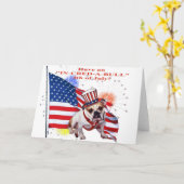 Bulldog - Unabhängigkeitstag Karte (Gelbe Blume)