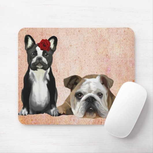 Bulldog und English Bulldog Mousepad (Mit Mouse)