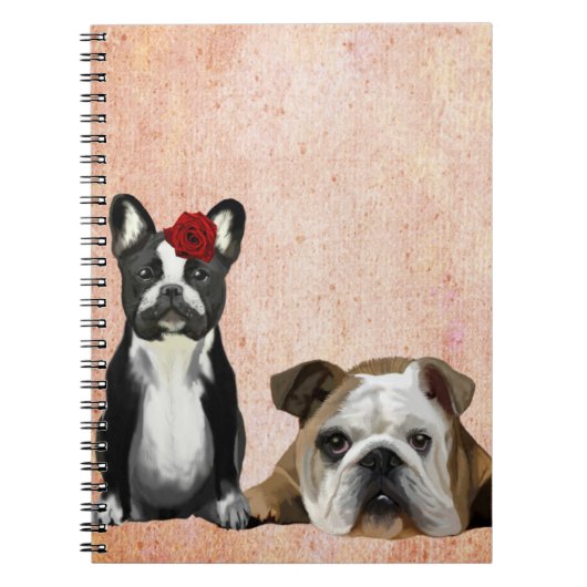 Bulldog und English Bulldog Notizblock (Vorderseite)
