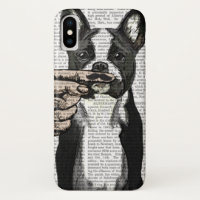 Bulldog und Finger Mustache