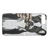 Bulldog und Finger Mustache Case-Mate iPhone Hülle (Rückseite (Horizontal))
