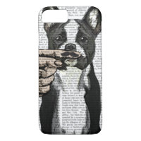 Bulldog und Finger Mustache