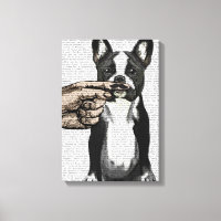 Bulldog und Finger Mustache