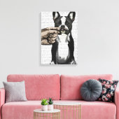 Bulldog und Finger Mustache Leinwanddruck (Insitu (Wohnzimmer))