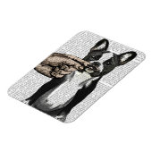Bulldog und Finger Mustache Magnet (Linke Seite)