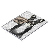 Bulldog und Finger Mustache Notizblock (Linke Seite)