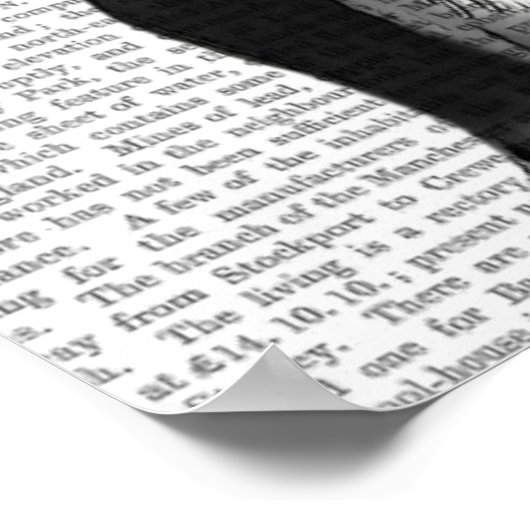 Bulldog und Finger Mustache Poster (Ecke)