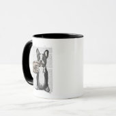 Bulldog und Finger Mustache Tasse (Vorderseite Links)