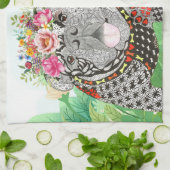 Bulldog und French Bulldog Kittuch Geschirrtuch (Gefaltet)