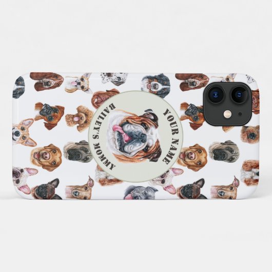 Bulldog und Freunde personalisiert Case-Mate iPhone Hülle (Rückseite (Horizontal))