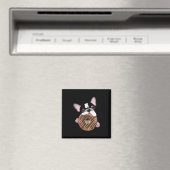 Bulldog und Schokolade Donut Magnet (In Situ (Geschirrspüler))