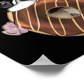 Bulldog und Schokolade Donut Poster (Ecke)