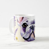 Bulldog und Wildblumen Kaffeetasse (Vorderseite Links)
