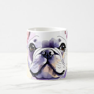 Bulldog und Wildblumen Kaffeetasse