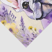 Bulldog und Wildblumen Seidenpapier (Ausschnitt)