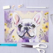 Bulldog und Wildblumen Seidenpapier (Handwerk)