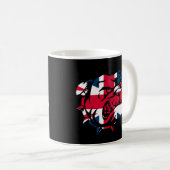 Bulldog Union Jack Flag Kaffeetasse (VorderseiteRechts)
